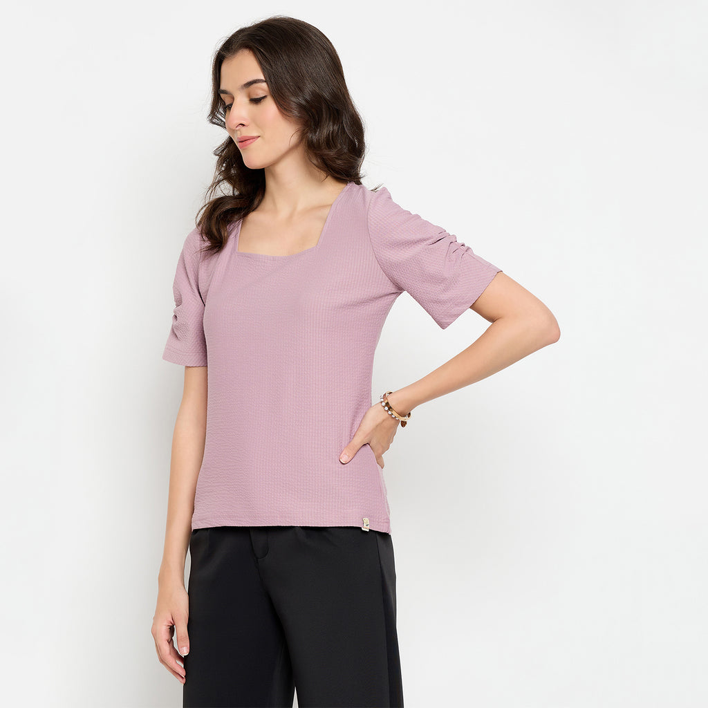 Duke Urban Half Sleeve Square Neck Lady Top (LFX3283)