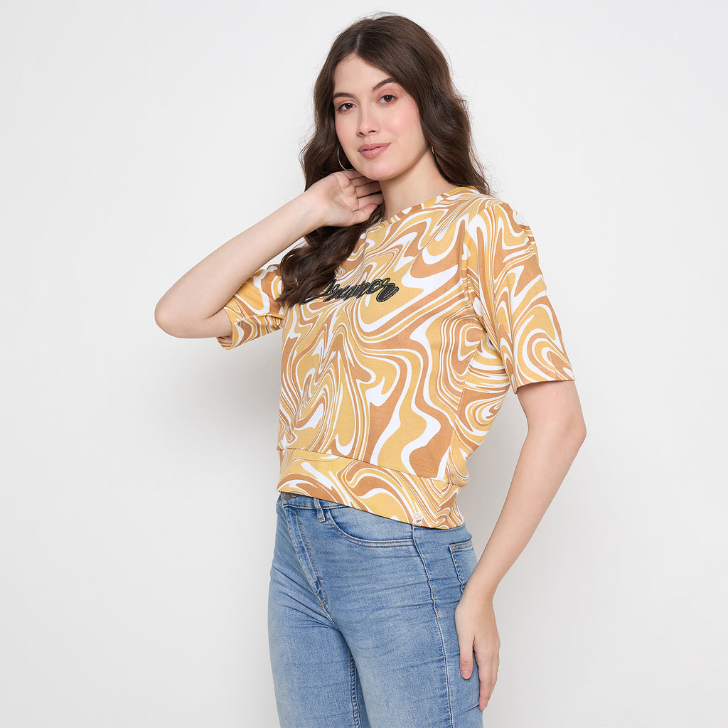 Duke Urban Women Round Neck Crop Top (LFX4206)