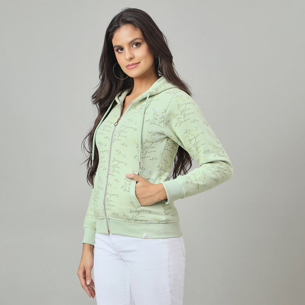 Duke Urban Women Smart fit Hooded Full Zip Sweatshirt (LFX966)