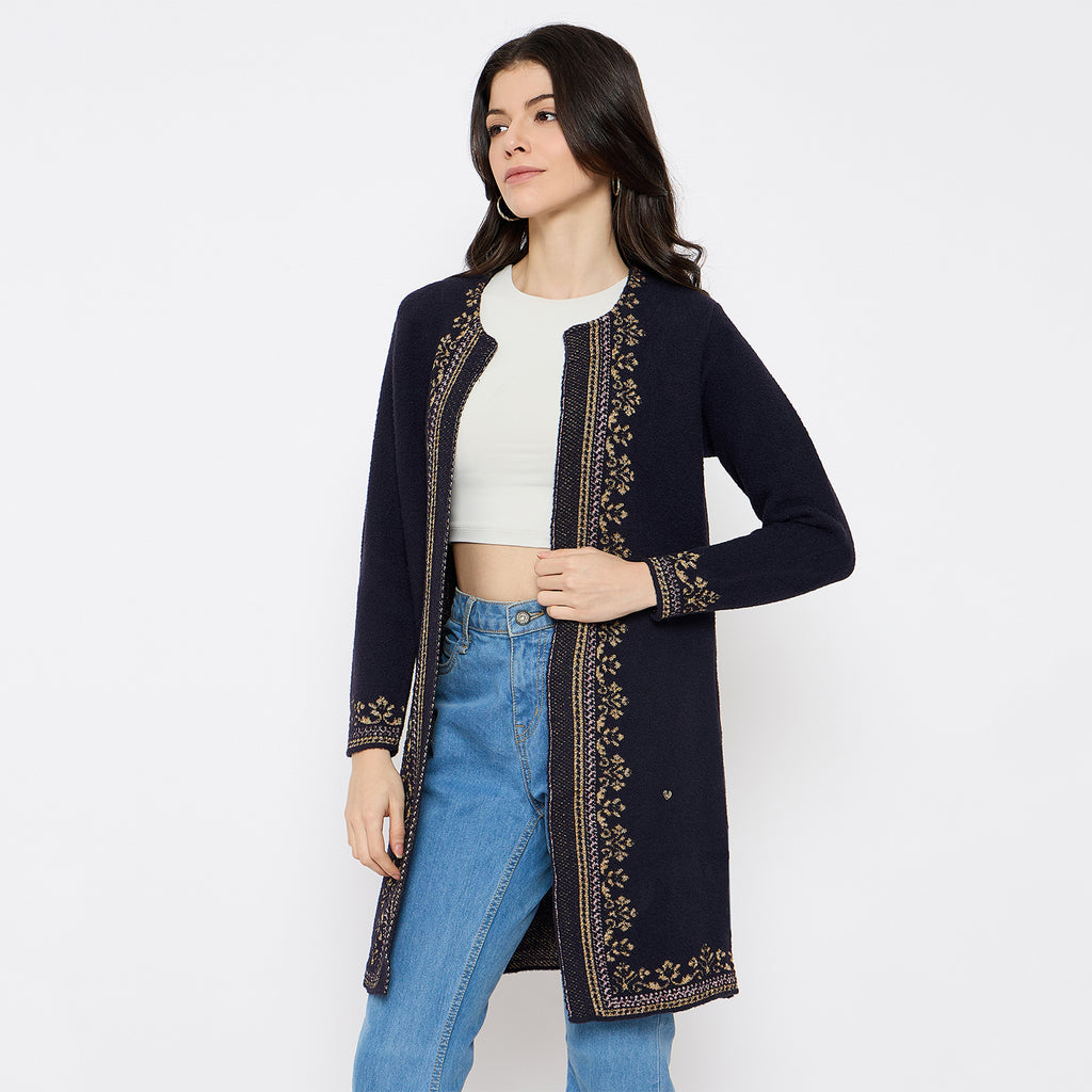 Duke Urban Women Full Sleeve Round Neck Shrug (SDS1258)