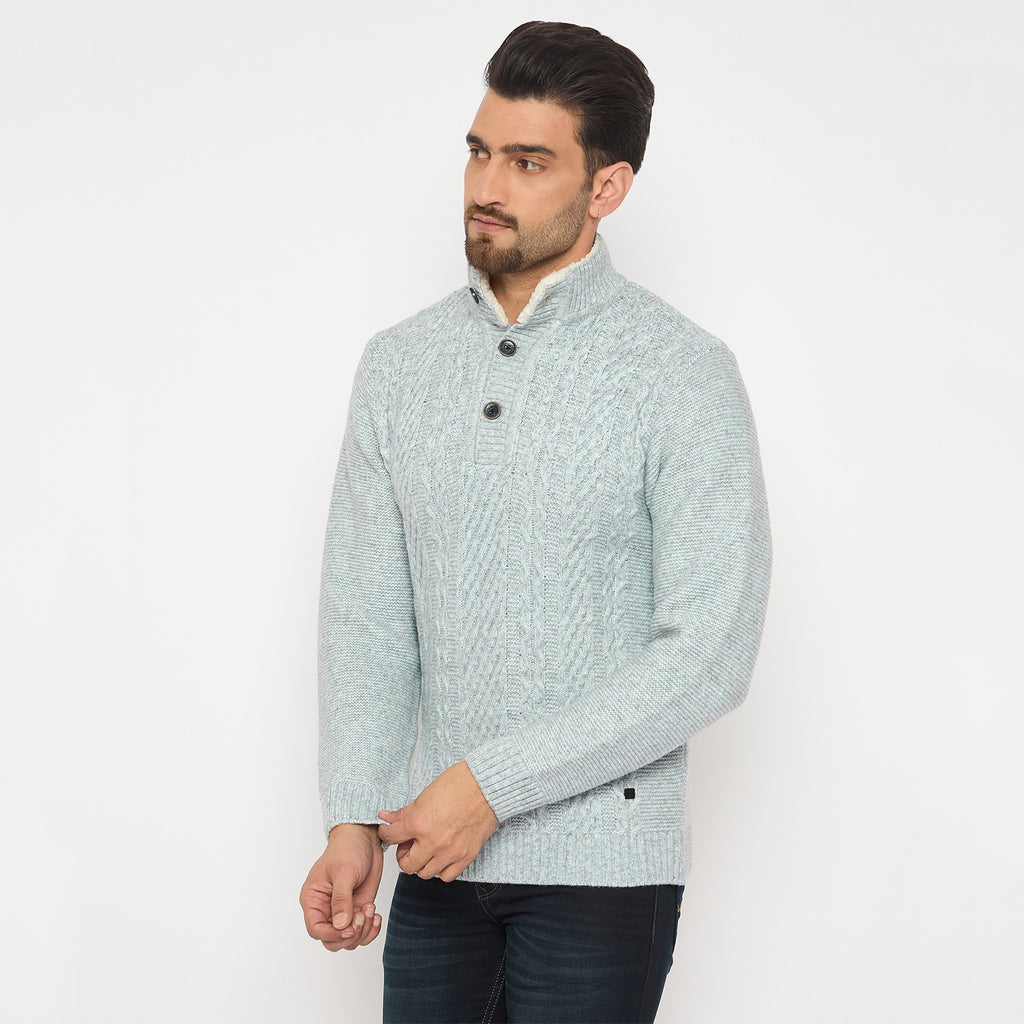 Duke Urban Men Full Sleeve Button Placket Sweater (SDS2242)