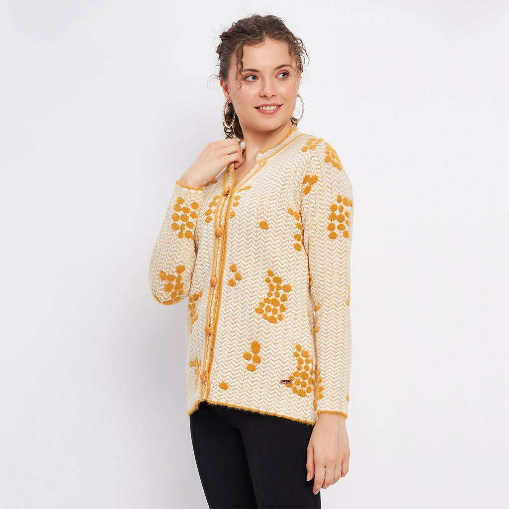 Duke Urban Women Full Sleeve Self Design Cardigan (LQS9713)