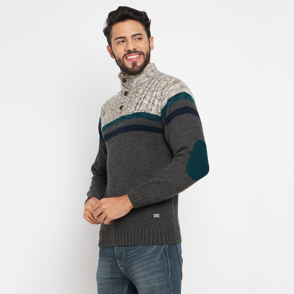 Duke Urban Men Full Sleeve Button Placket Sweater (SDS2002)