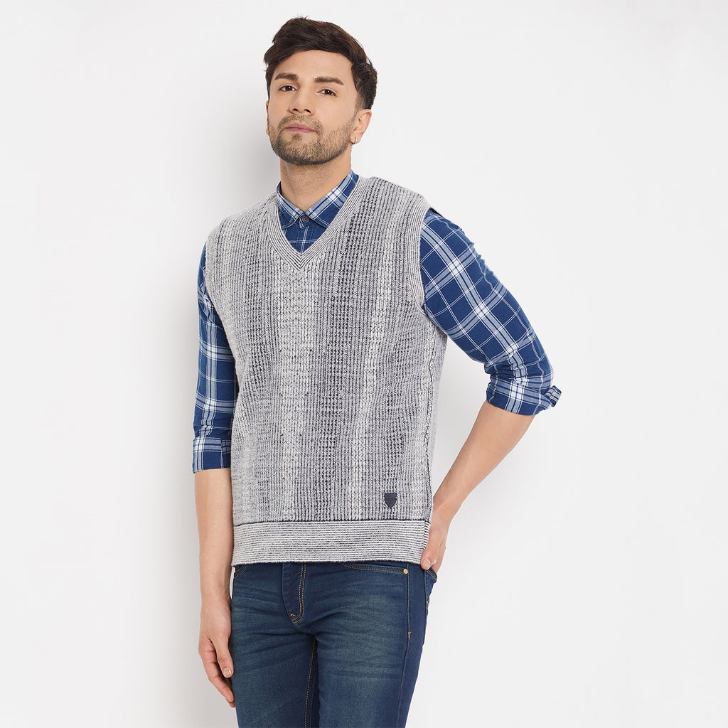 Duke Urban Men Sleeveless V-Neck Reversible Sweater (SDS2171)