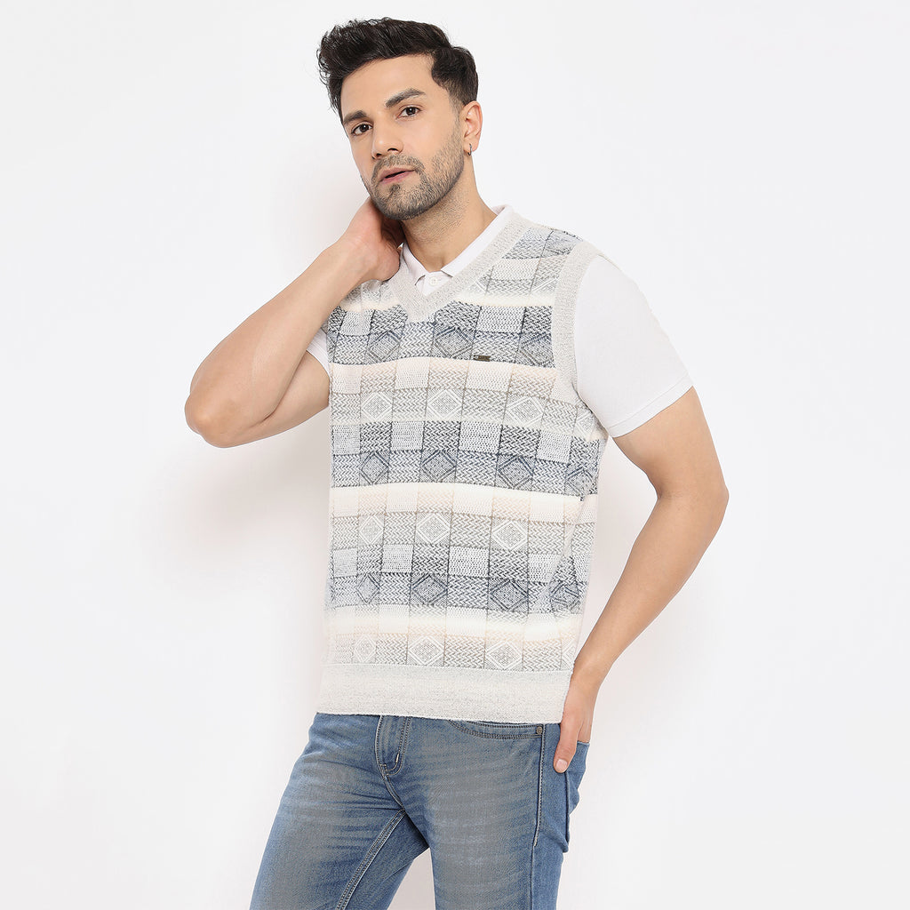 Duke Urban Men Sleeveless V Neck Sweater (SDS2163)