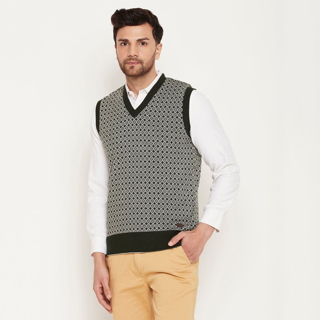 Duke Urban Men Sleeveless V Neck Reversible Sweater (SDS2175)