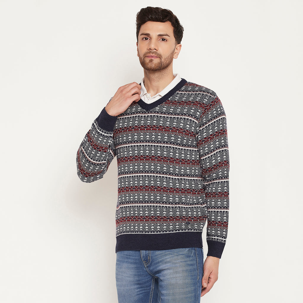 Duke Urban Men Full Sleeve V Neck Sweater (SDS2138)