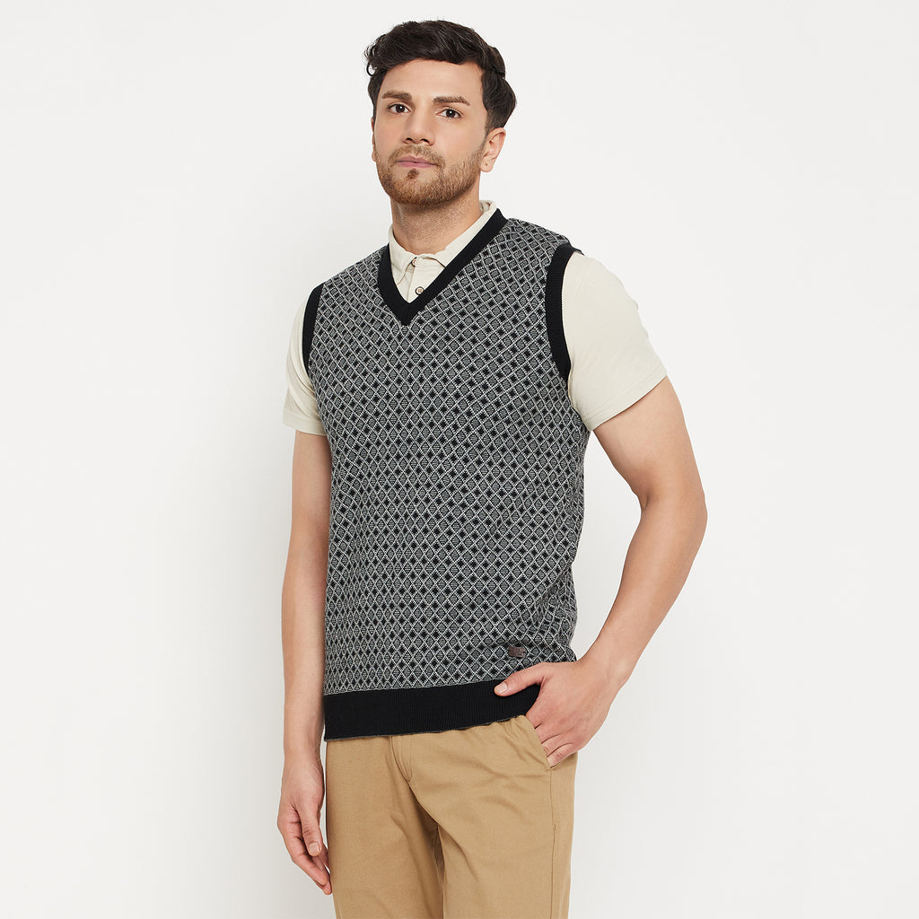 Duke Urban Men Sleeveless V Neck Reversible Sweater (SDS2175)