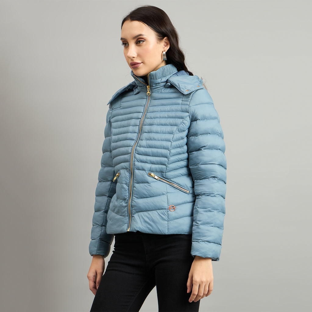 Duke Urban Women Short Style Hooded Bomber Jacket (SDZ4040R)