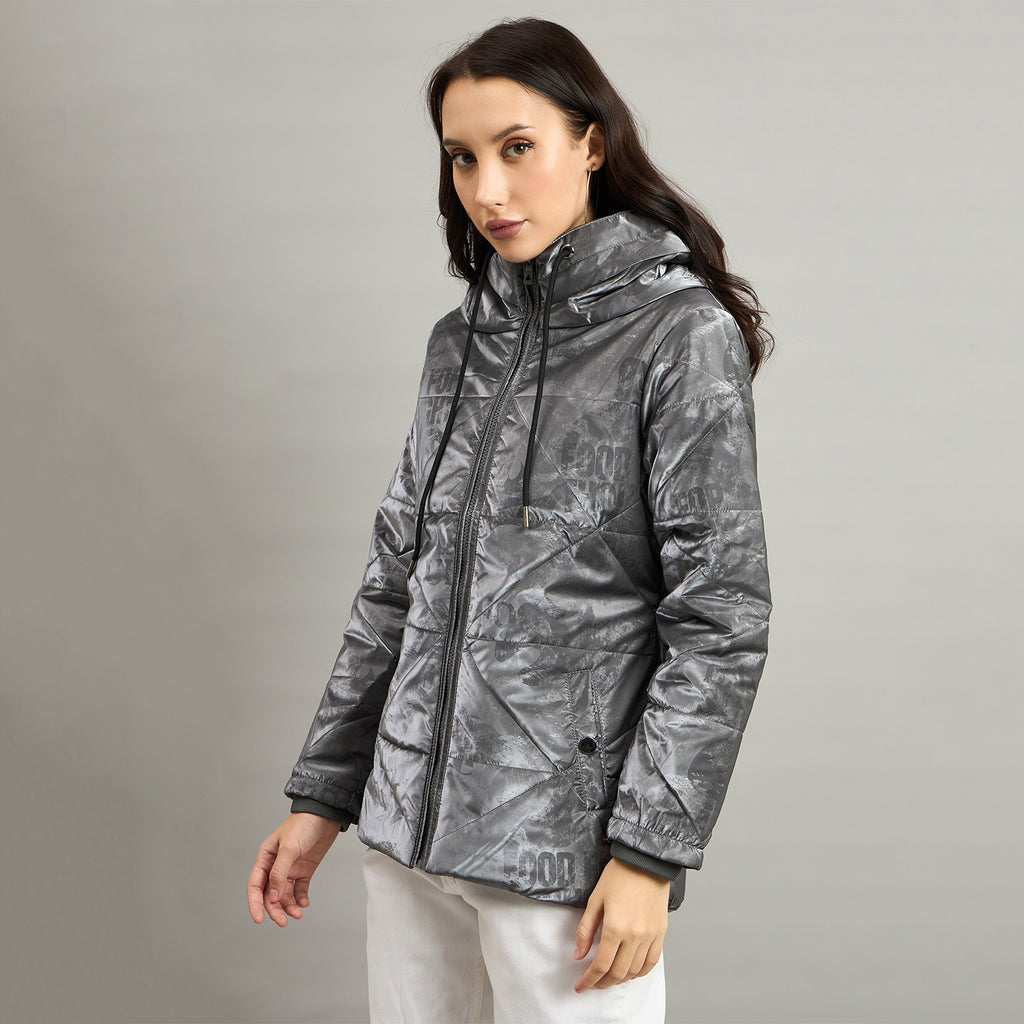 Duke Urban Women Short Style Hooded Bomber Jacket (SDZ4169)