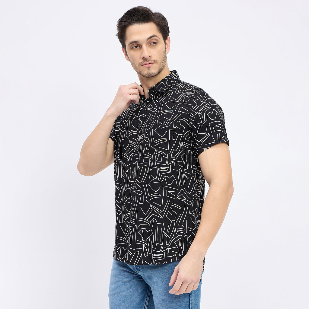 Duke Urban Men Half Sleeve Cotton Shirt (SDO2PRRD)
