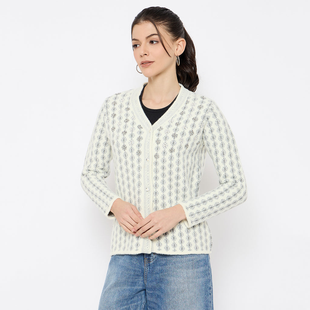 Duke Urban Women Full Sleeve Front Open Sweater (SDS1338)