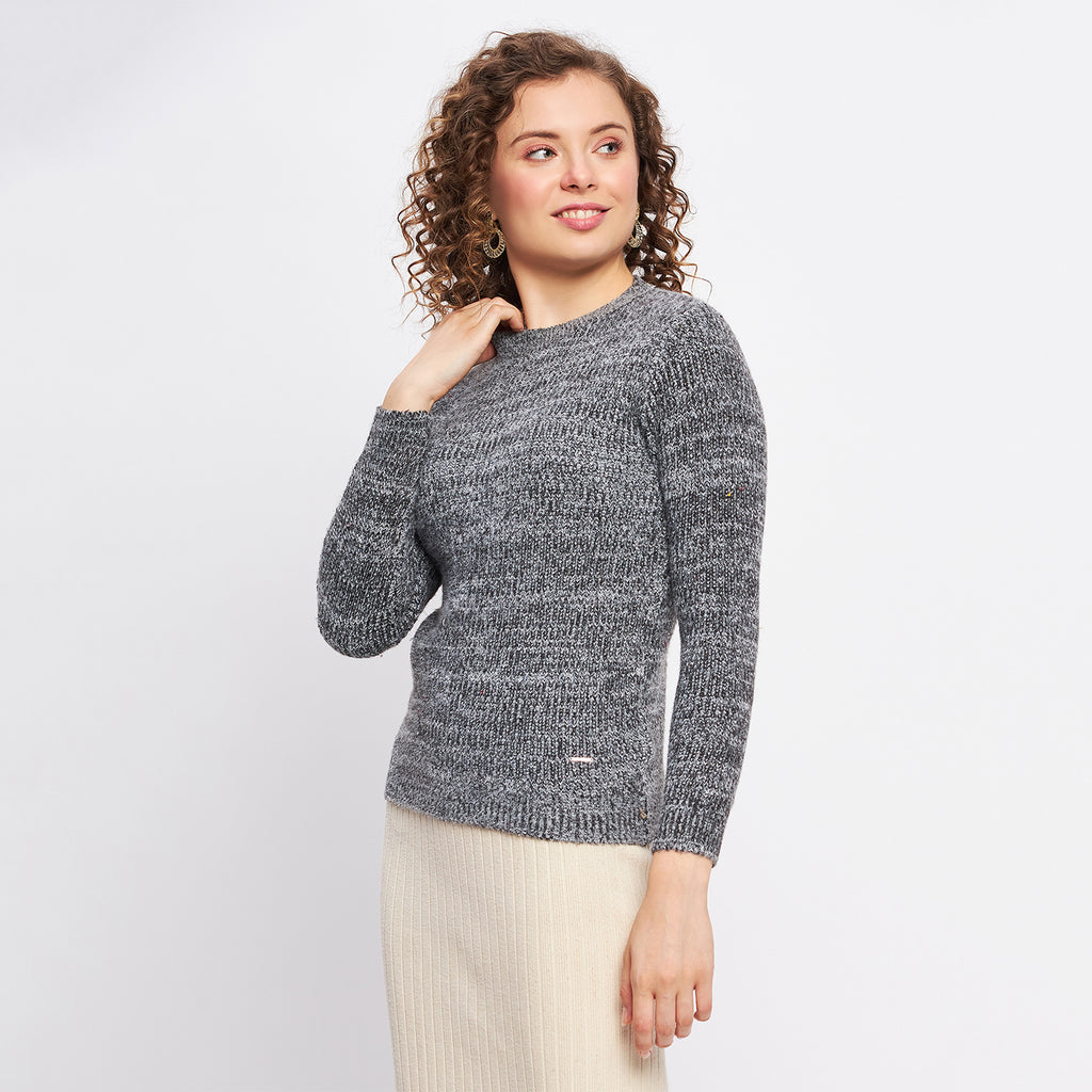 Duke Urban Women Full Sleeve Self Design Sweater (LQS9772)