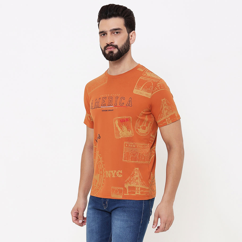 Duke Urban Men Half Sleeve Cotton Tshirt (LF7221)