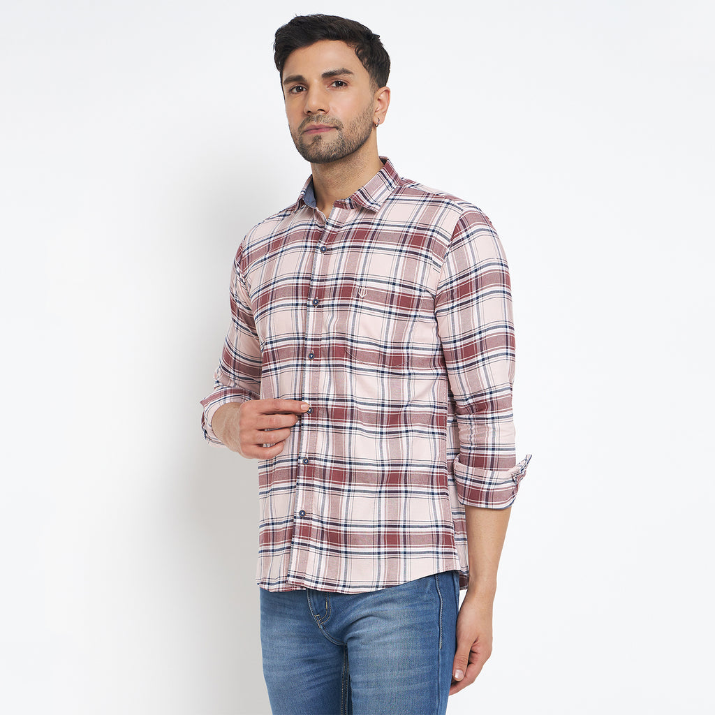 Duke Urban Men Full Sleeve Checkered Cotton Shirt (SDO8CKJ)