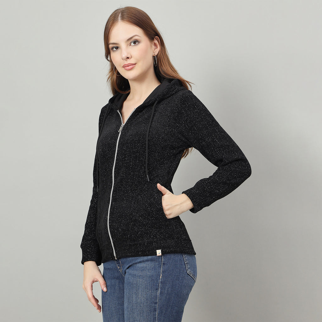 Duke Urban Women Smart fit Hooded Full Zip Sweatshirt (LFX990)
