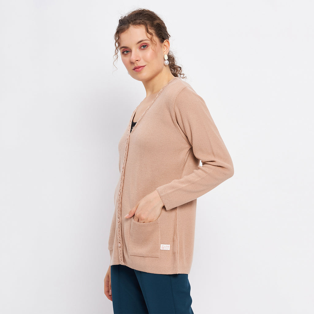Duke Urban Women Full Sleeve Solid Cardigan (LQS9612)