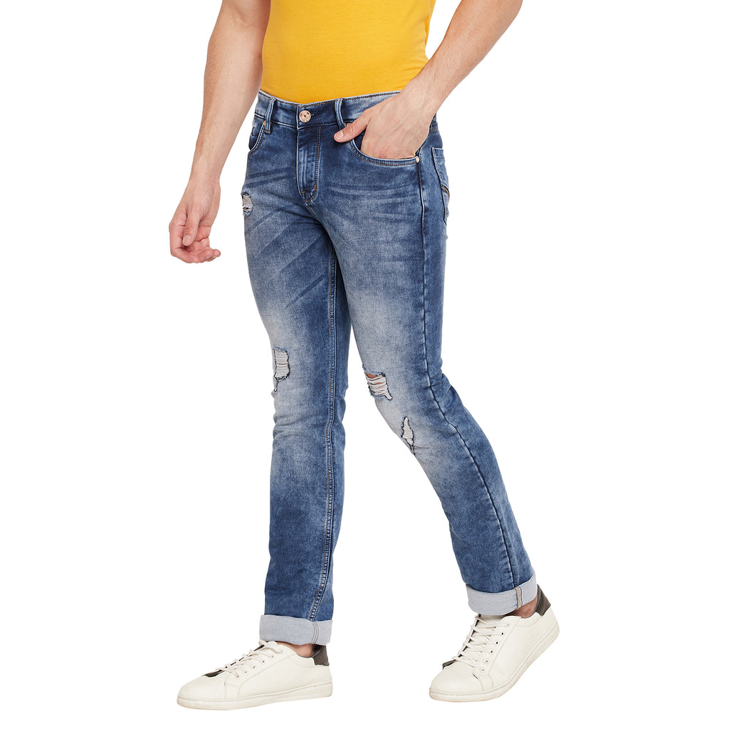 Duke Urban Men Regular Distress Stretchable Jeans (SDD8141)