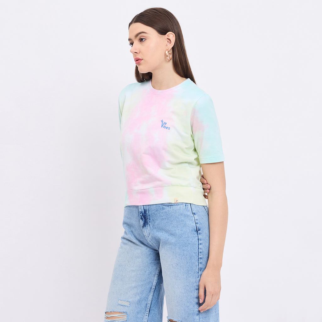 Duke Urban Women Half Sleeve Crop Top (LFX4203)