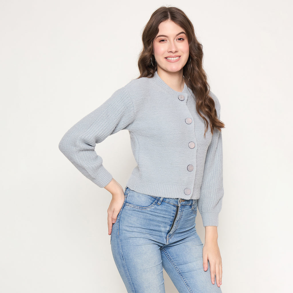 Duke Urban Women Full Sleeve Front Open Crop Cardigan (SDS1342)