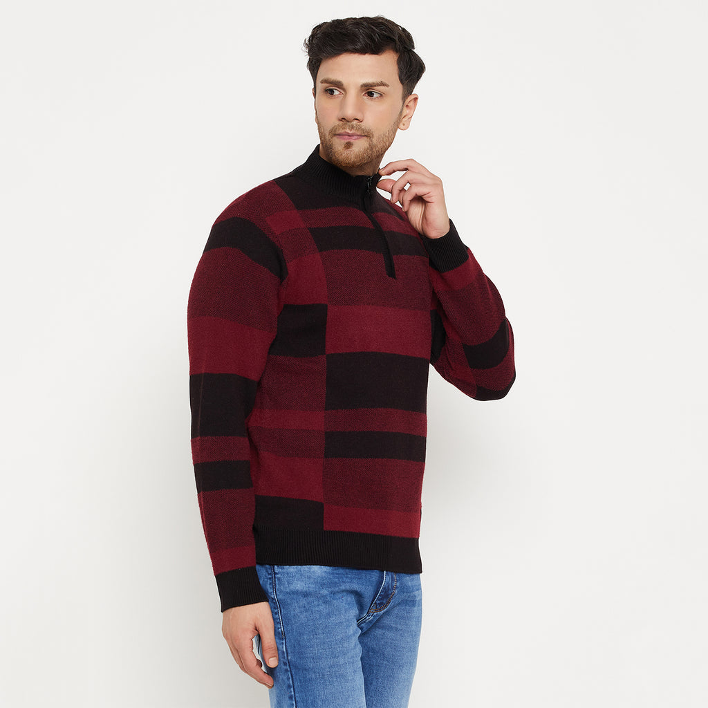 Duke Urban Men Full Sleeve Half Zip Pullover (SDS2142)