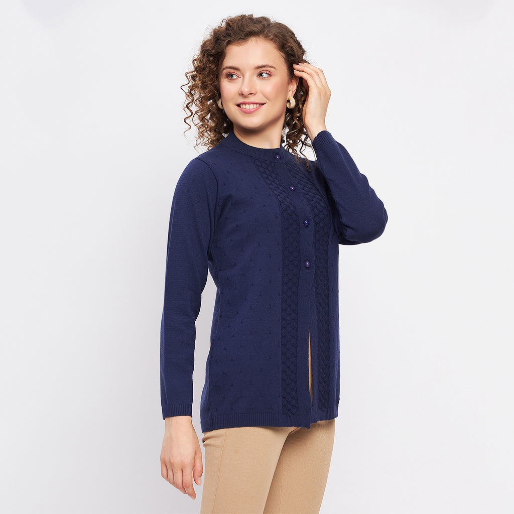 Duke Urban Women Full Sleeve Self Design Cardigan (LQS9757)