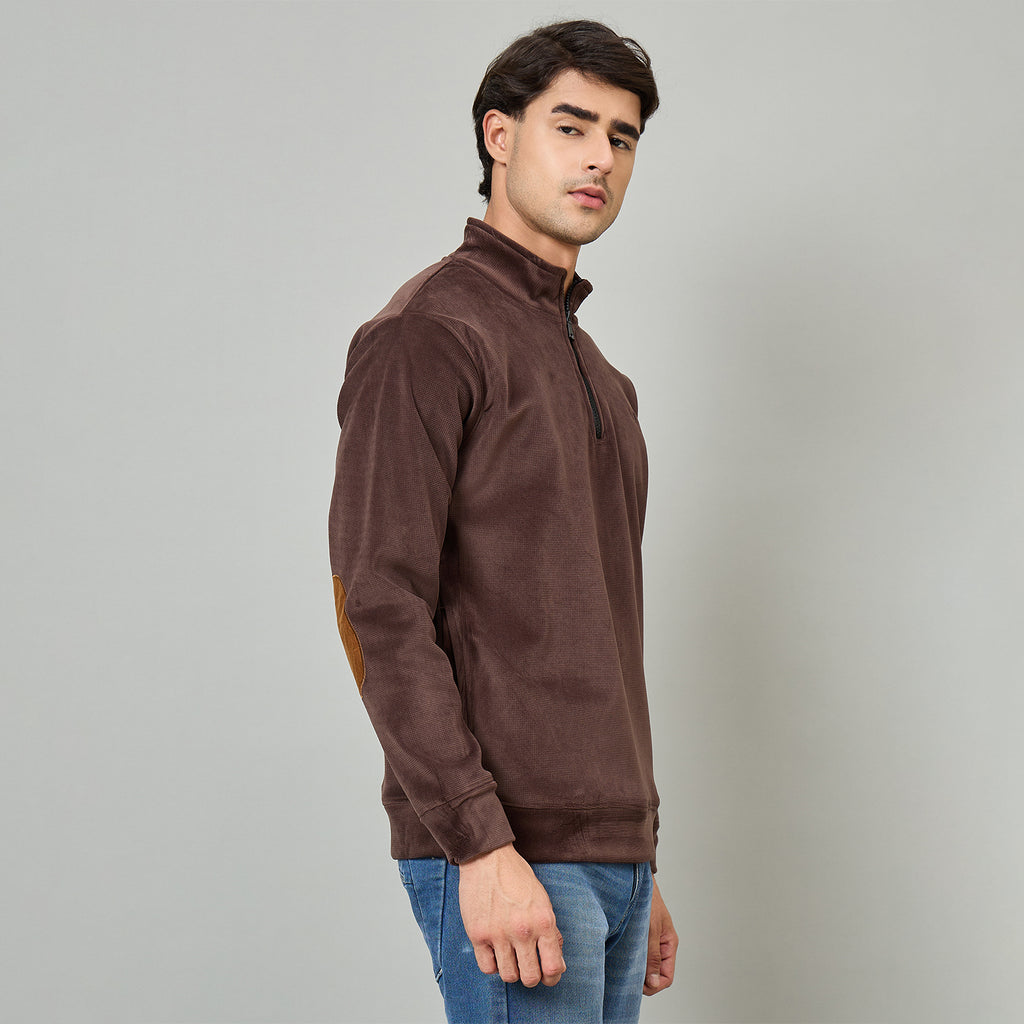 Duke Urban Men Half Zip Regular High Neck Sweater (LF6379)