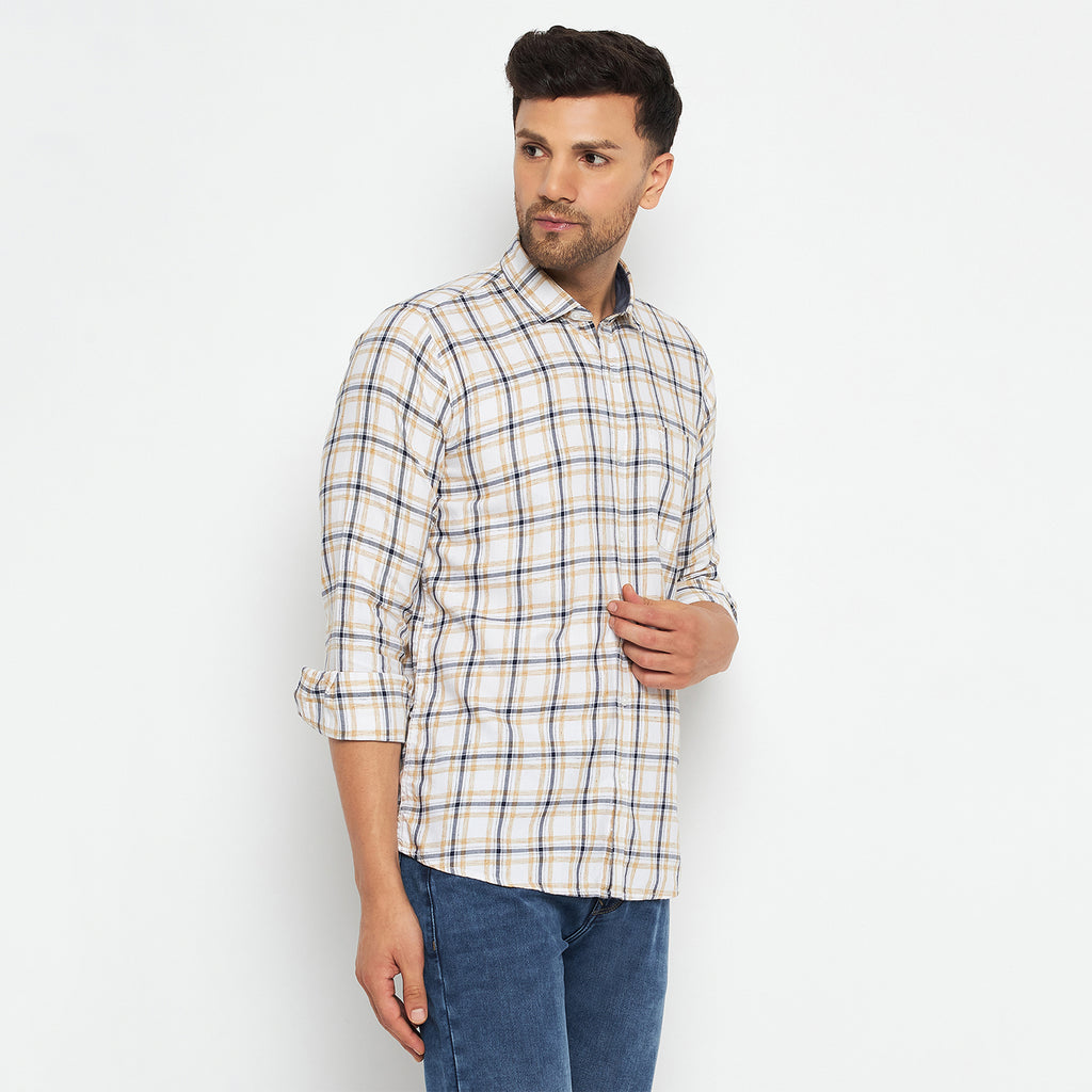 Duke Urban Men Slim Fit Solid Spread Collar Casual Shirt (SDO8CKLC)
