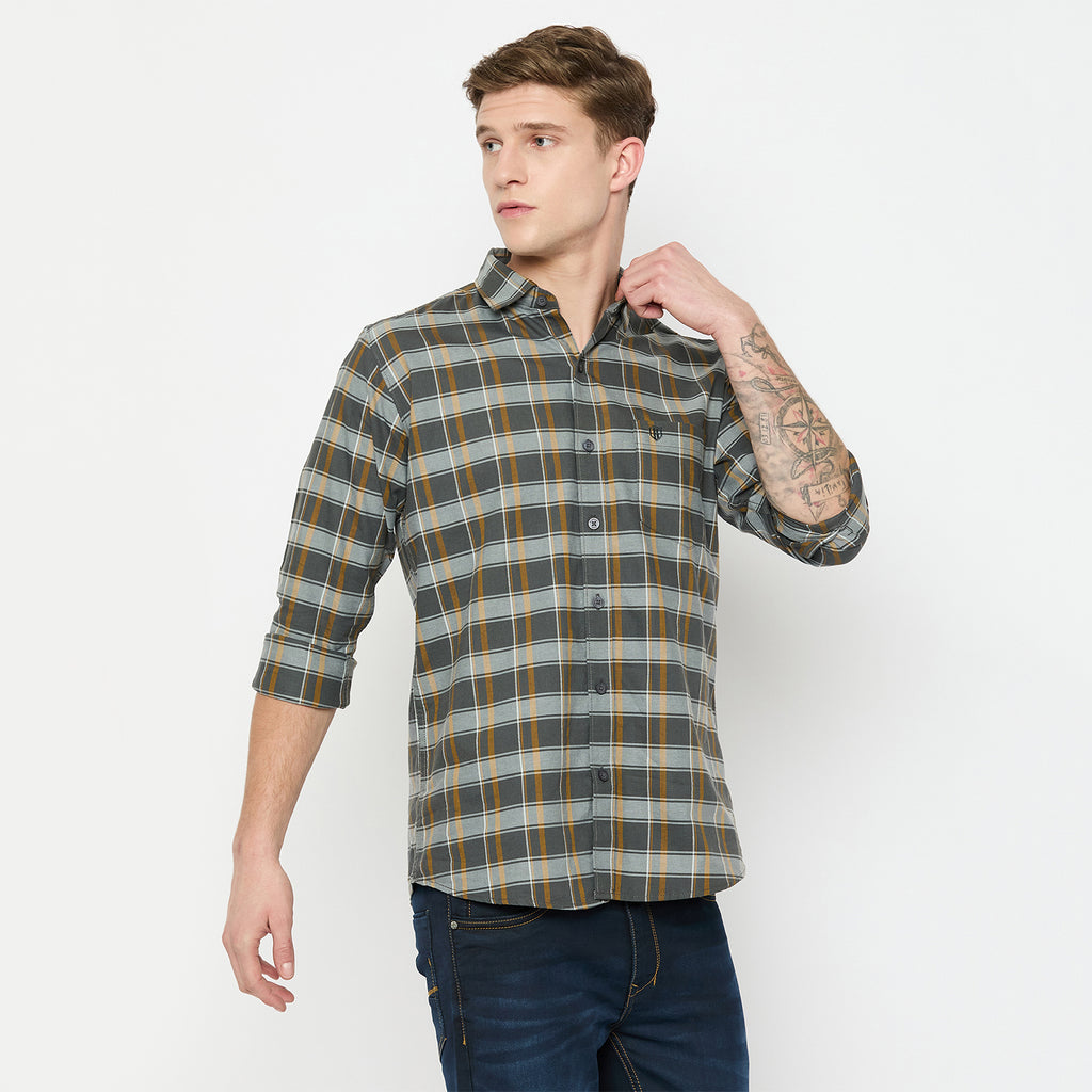 Duke Urban Men Full Sleeve Cotton Shirt (SDO8CKAI)