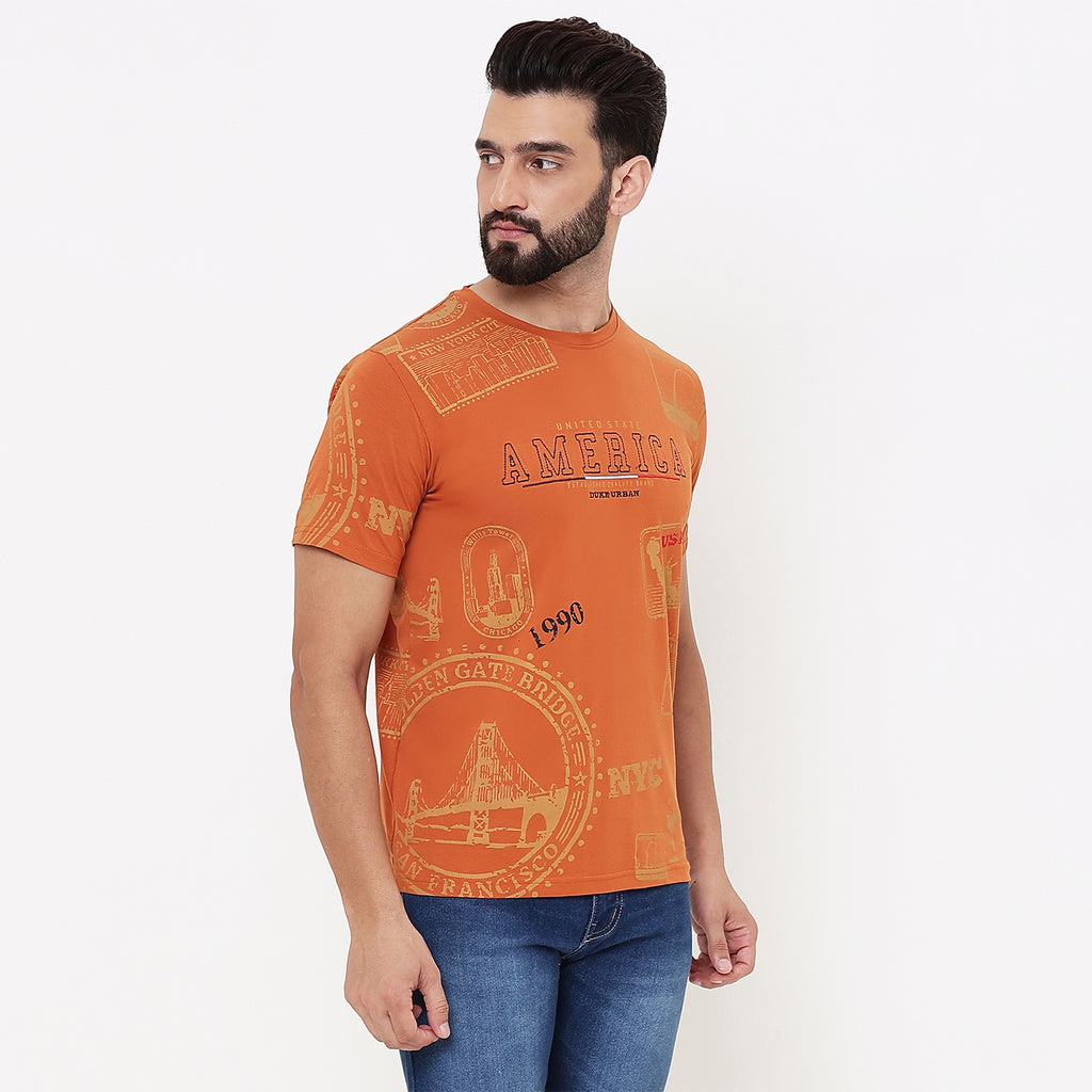 Duke Urban Men Half Sleeve Cotton Tshirt (LF7221)