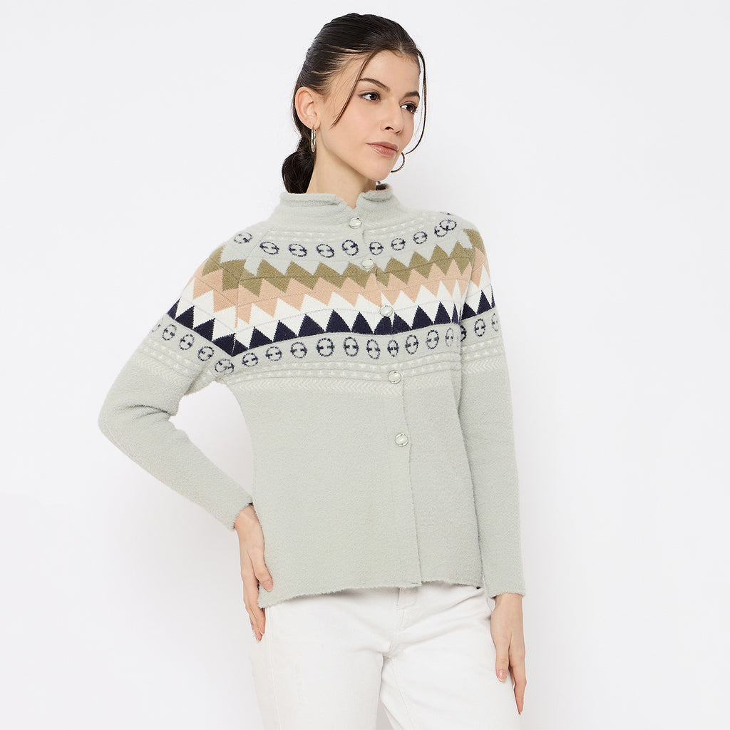 Duke Urban Women Full Sleeve Front Open Sweater (SDS1355)