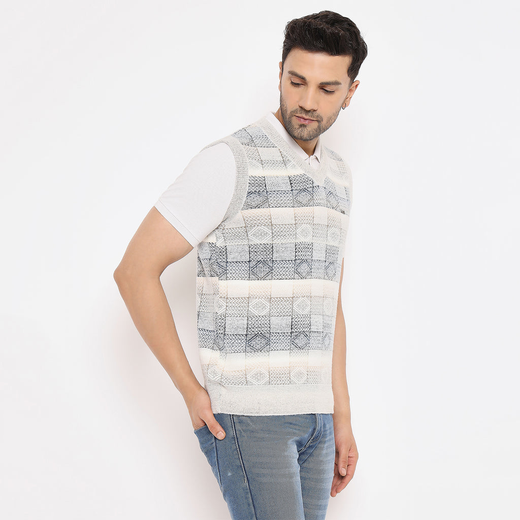 Duke Urban Men Sleeveless V Neck Sweater (SDS2163)