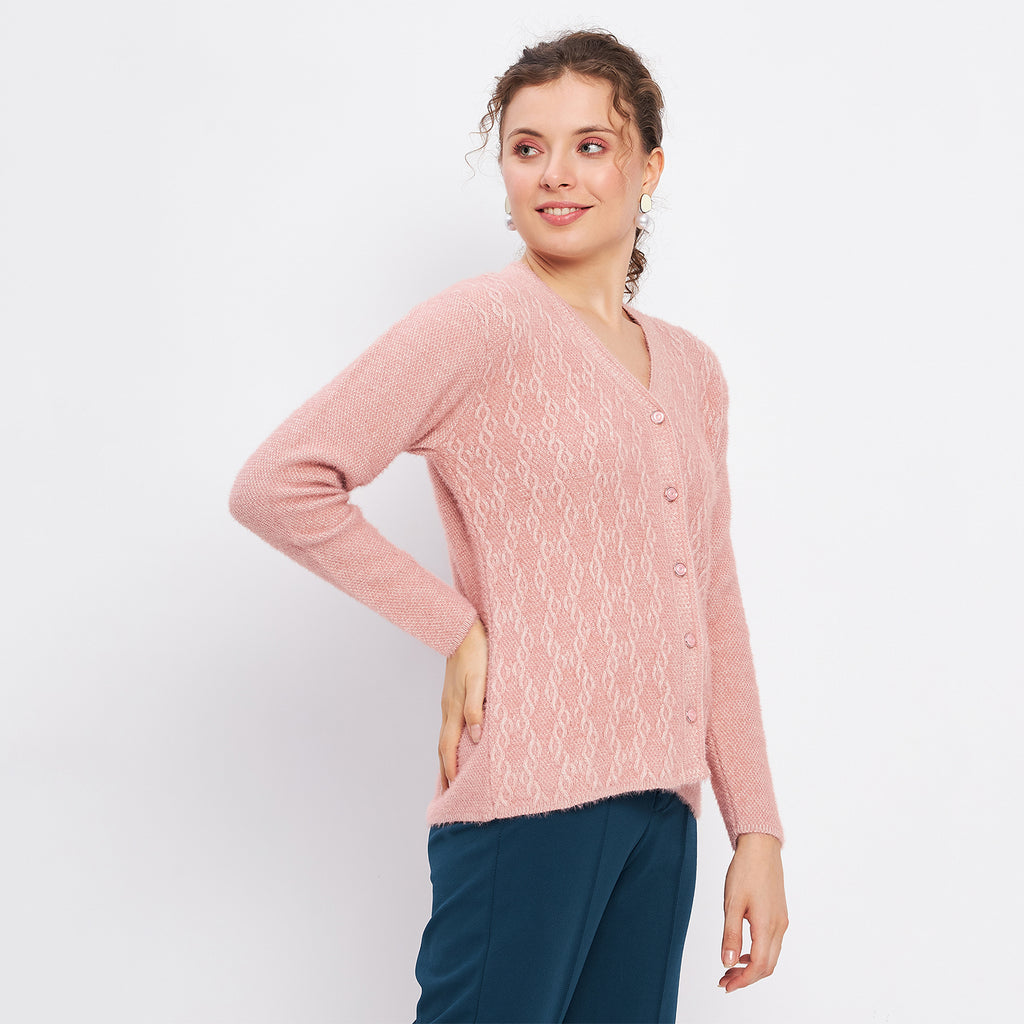 Duke Urban Women Full Sleeve Self Design Cardigan (LQS9725)