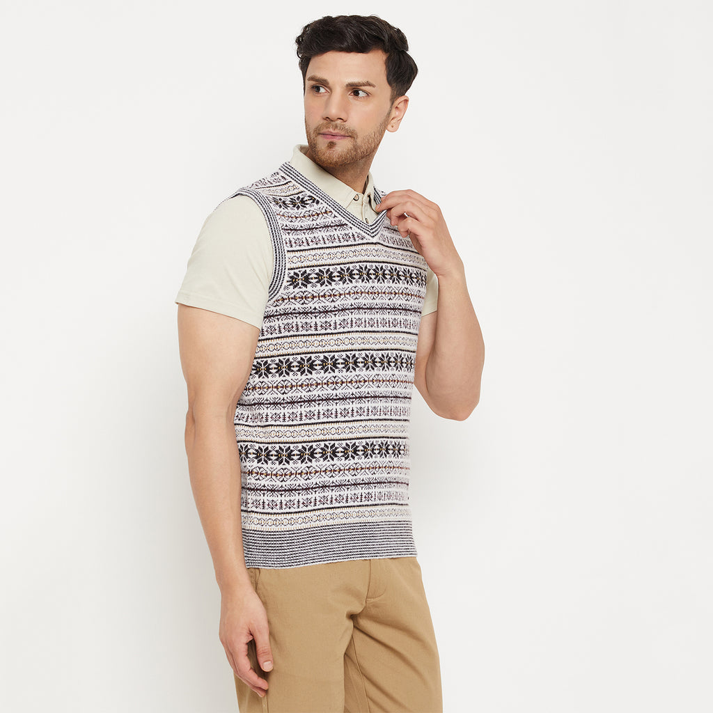 Duke Urban Men Sleeveless V Neck Sweater (SDS2161)