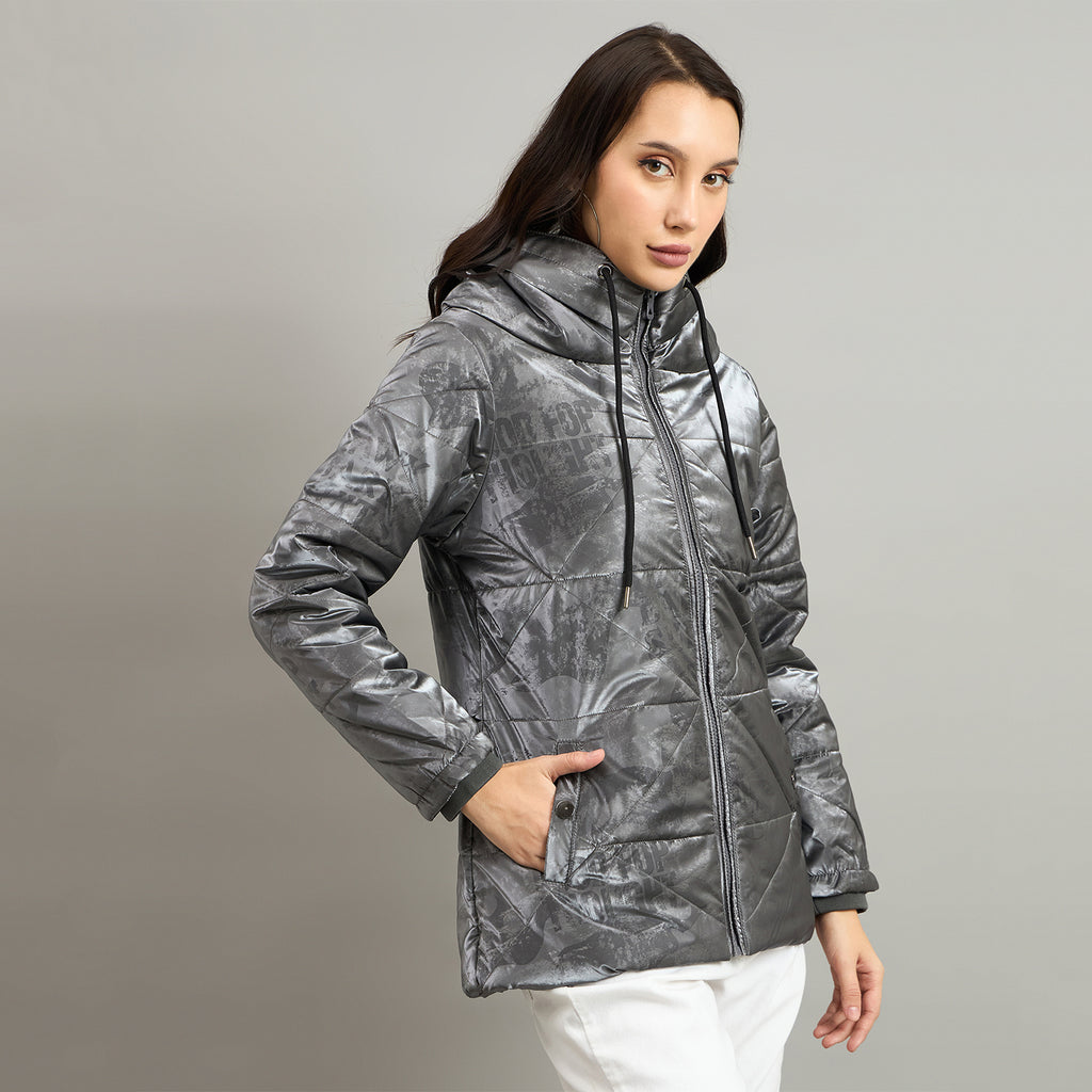 Duke Urban Women Short Style Hooded Bomber Jacket (SDZ4169)