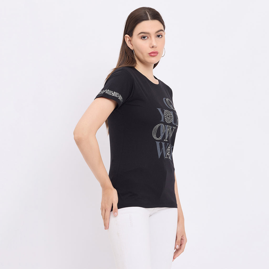 Duke Urban Women Short Sleeve Round Neck Top (LFX3282)