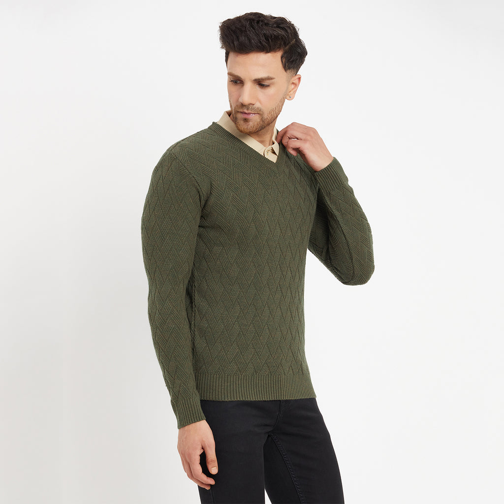 Duke Urban Men Full Sleeve V-Neck Sweater (SDS2047)