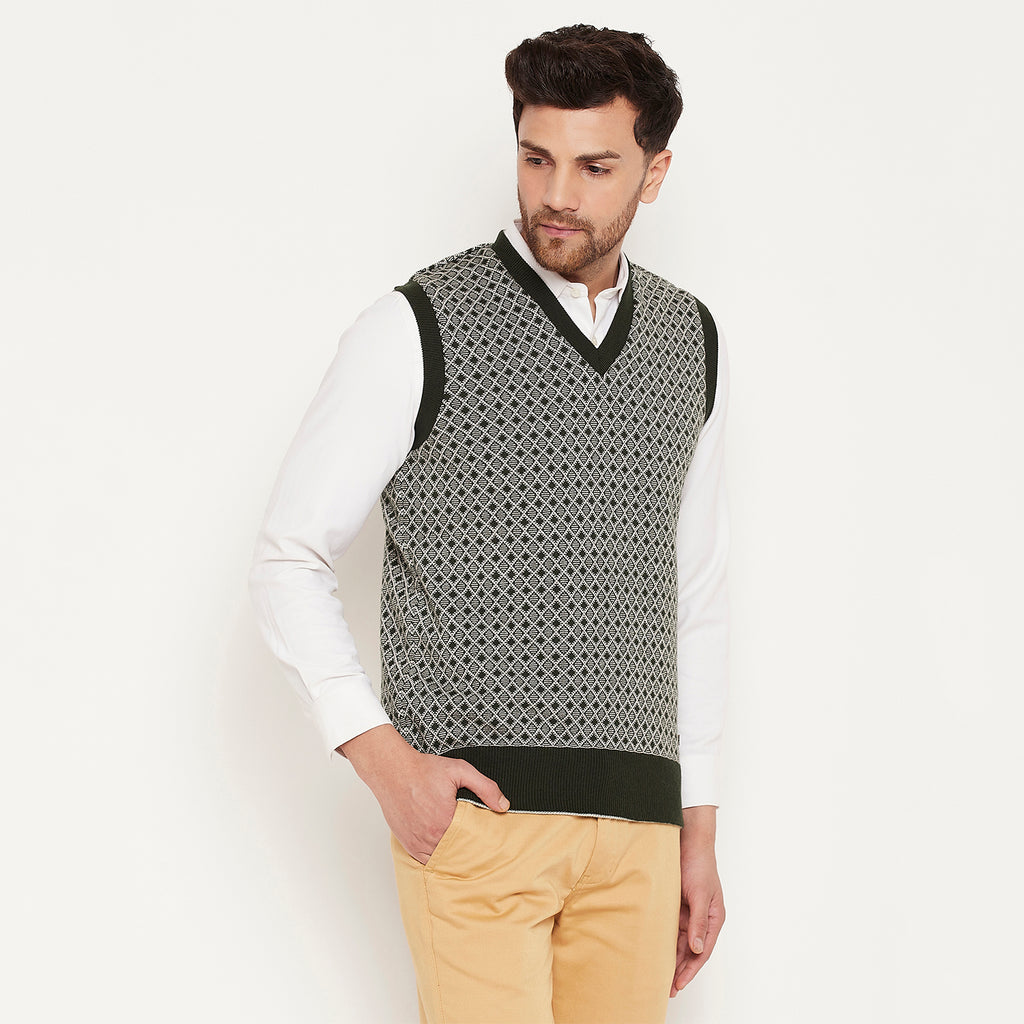 Duke Urban Men Sleeveless V Neck Reversible Sweater (SDS2175)