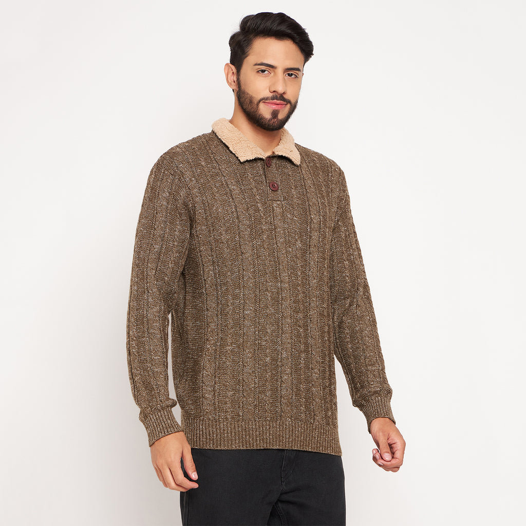 Duke Urban Men Full Sleeve Button Placket Sweater (SDS2004)
