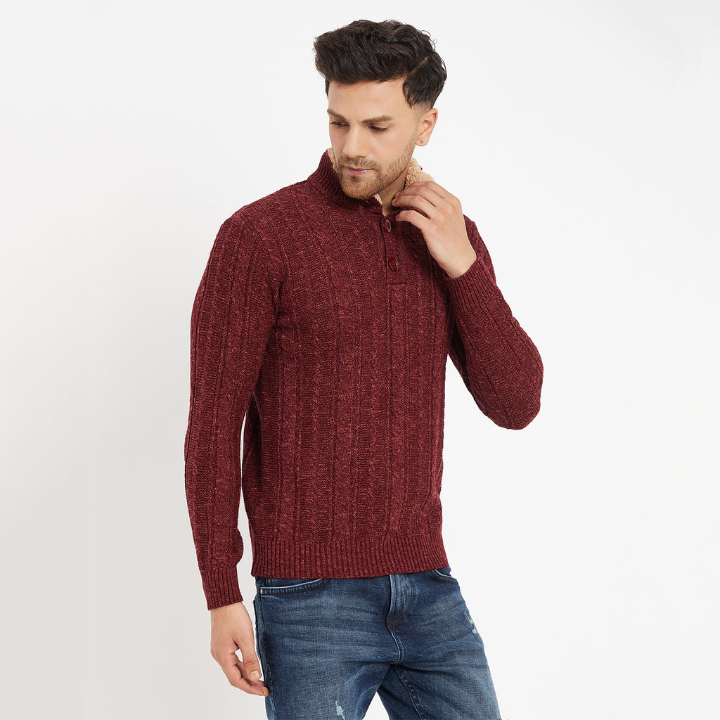 Duke Urban Men Full Sleeve Button Placket Sweater (SDS2004)