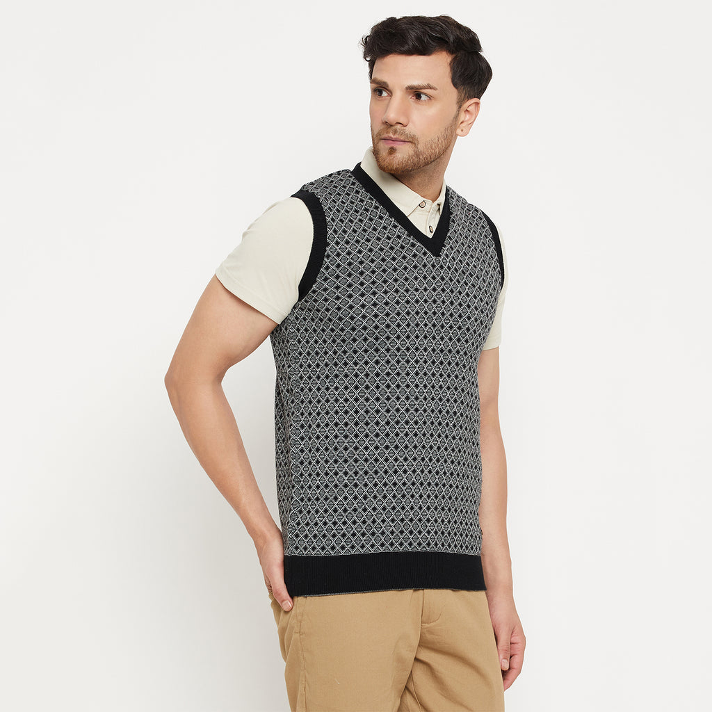 Duke Urban Men Sleeveless V Neck Reversible Sweater (SDS2175)