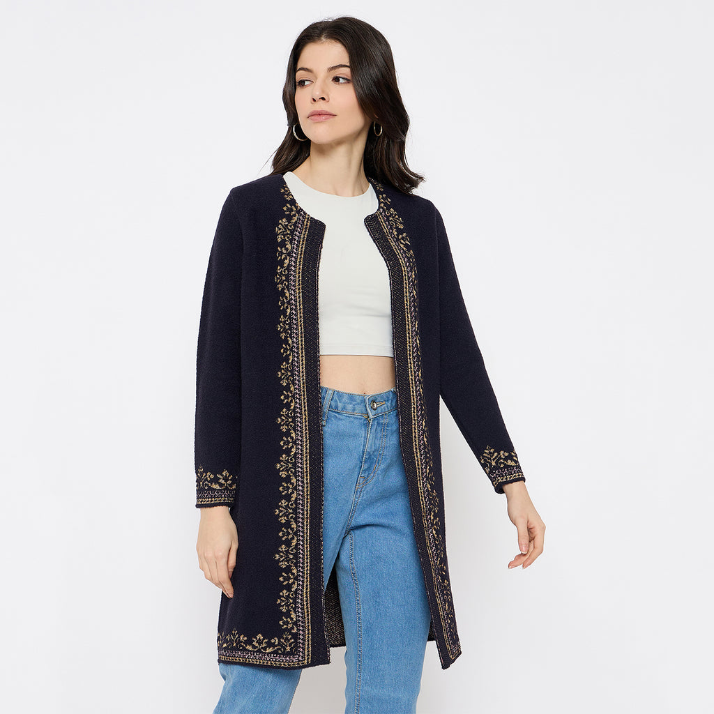 Duke Urban Women Full Sleeve Round Neck Shrug (SDS1258)