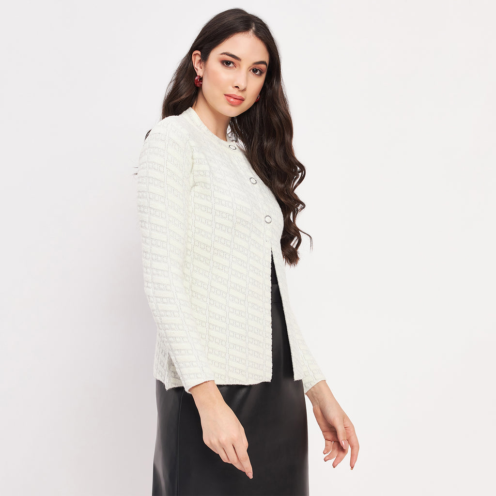 Duke Urban Women Full Sleeve Self Design Cardigan (LQS9745)