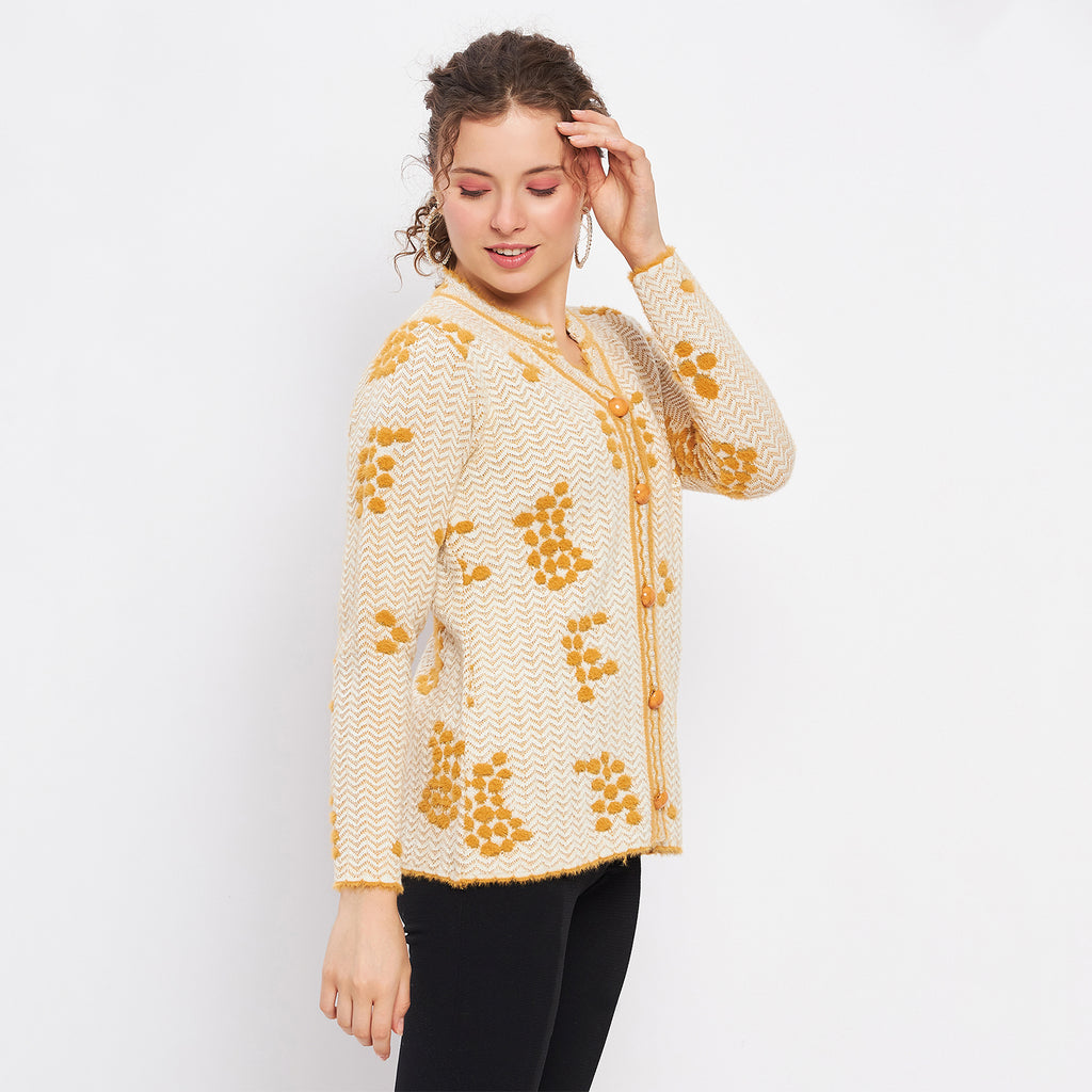 Duke Urban Women Full Sleeve Self Design Cardigan (LQS9713)