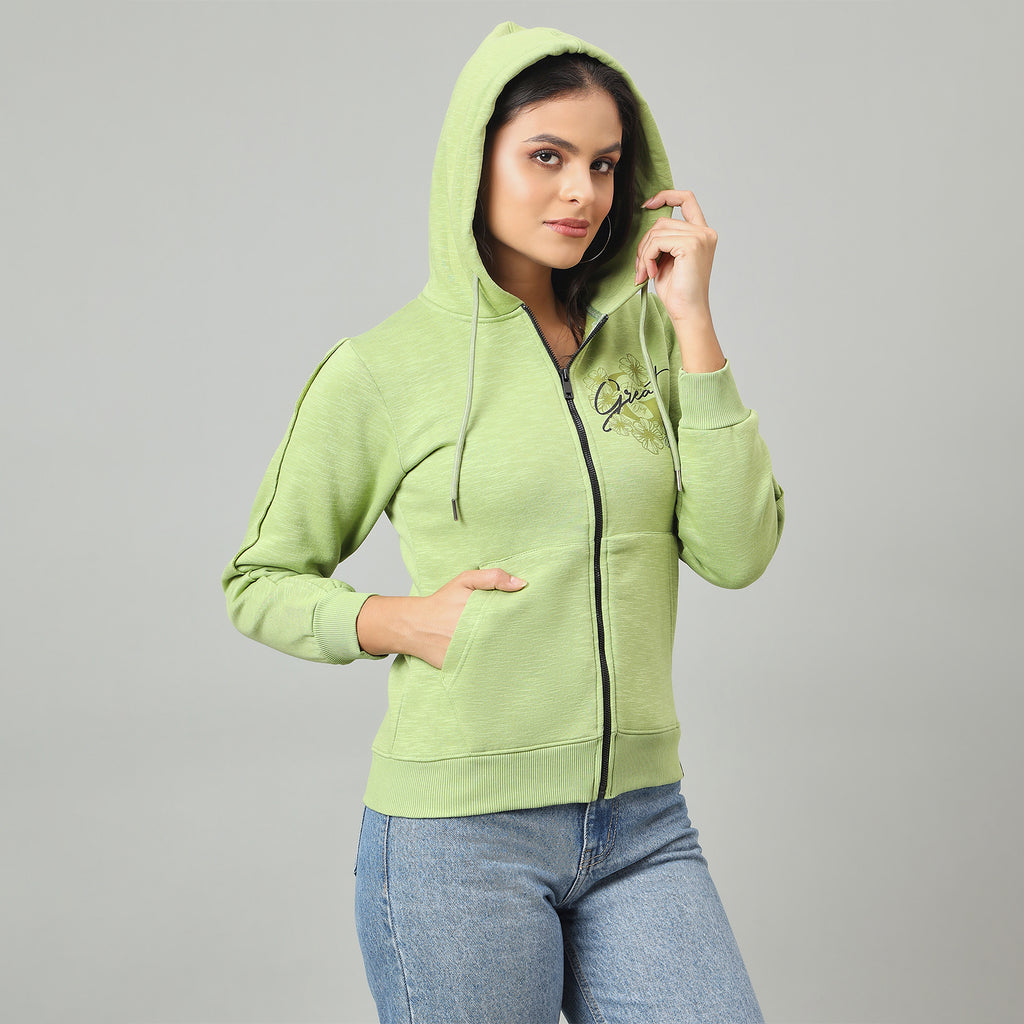 Duke Urban Women Smart fit Hooded Full Zip Sweatshirt (LFX983)