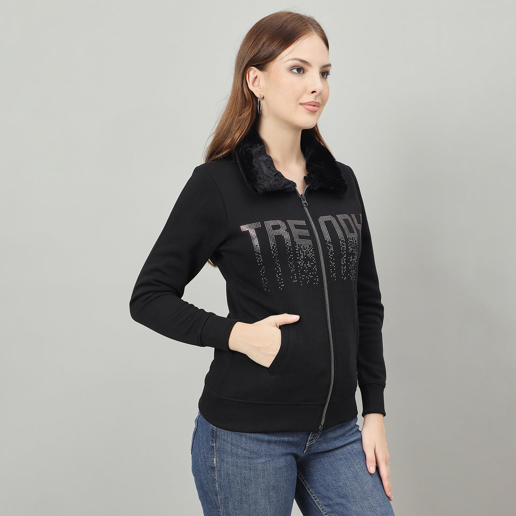 Duke Urban Women Full Zip Regular Sweatshirt (LFX967)