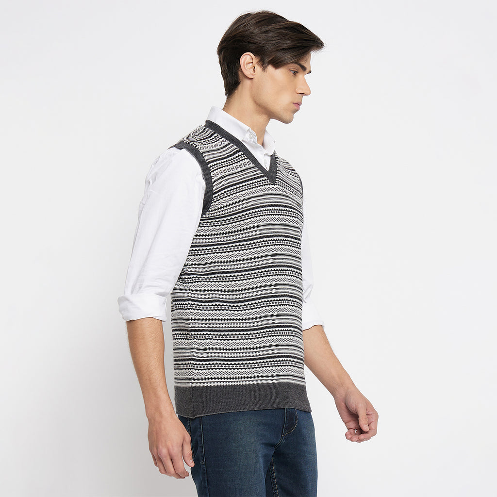 Duke Urban Men Sleeveless V-Neck Reversible Sweater (SDS2167)