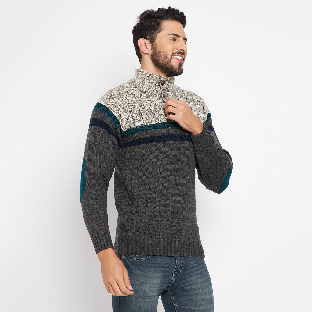 Duke Urban Men Full Sleeve Button Placket Sweater (SDS2002)