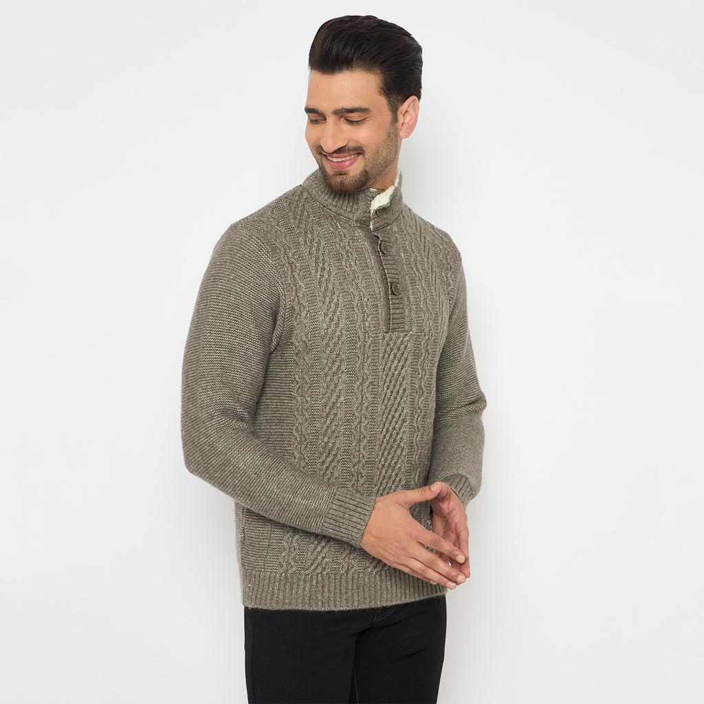 Duke Urban Men Full Sleeve Button Placket Sweater (SDS2242)