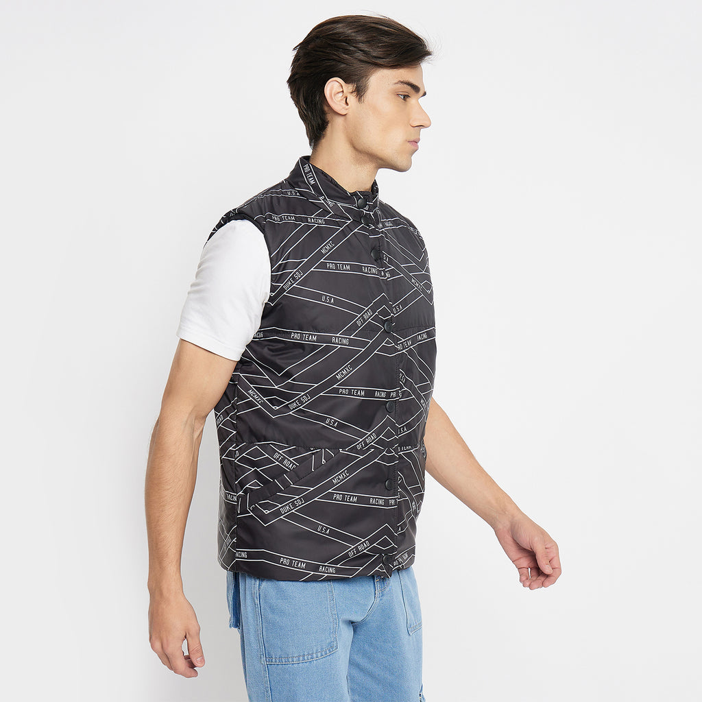 Duke Urban Men Sleeveless Reversible Jacket (SDZ3057)